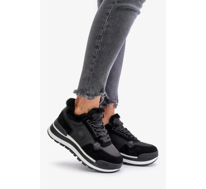 Dámské Zateplené Tenisky Na Platformě Big Star Černé