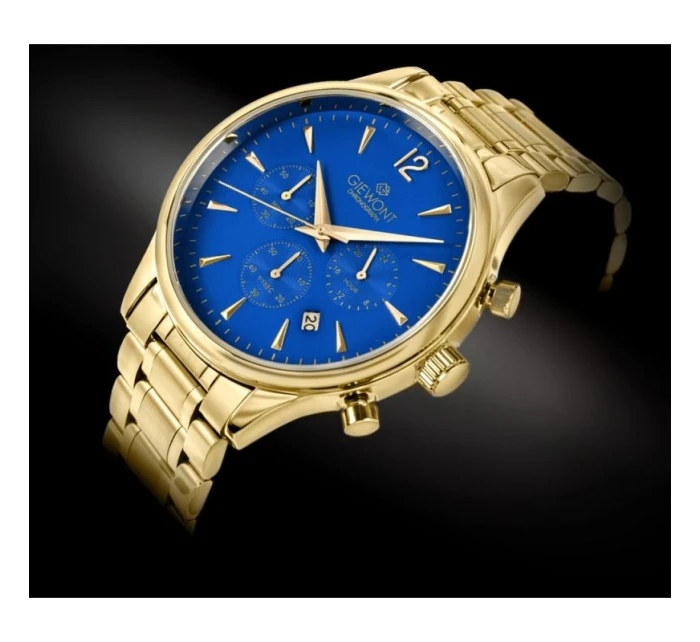 Pánské hodinky Giewont Chronograph Sapphire Gold Blue GW6310-B5 Pánské hodinky Giewont Chronograph Sapphire Gold Blue GW6310-B5