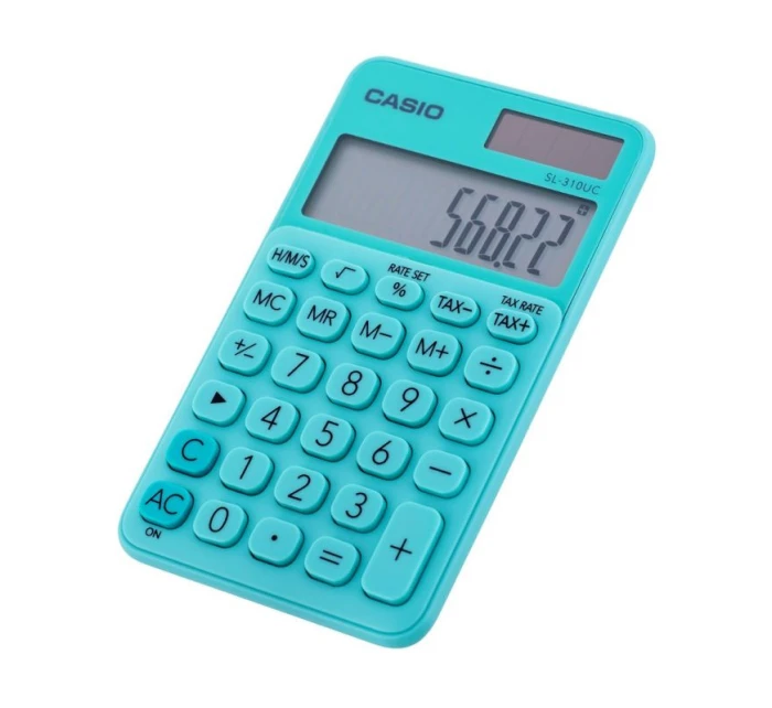 CASIO Kapesní kalkulačka SL-310UC-GN BOX, 10místná, 70x118mm, kartonová krabice, zelená barva
