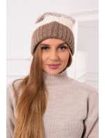 Fleecová čepice  tmavě béžová model 18751523 - K-Fashion