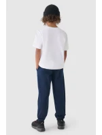 Chlapecké Kalhoty Jogger Casual Hladké Tmavě Modré model 21668668 - 4F