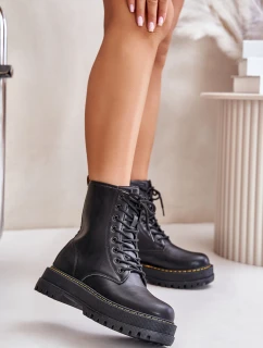 Zateplené botky z eko kůže na zip černé model 21673148 - EVENTO