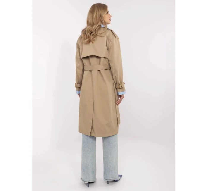 Płaszcz NM PL ciemny bezowy model 20989495 - FPrice Płaszcz NM PL ciemny bezowy model 20989495 - FPrice