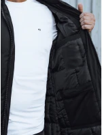 Pánská prošívaná zimní bunda s kapucí černá FashionStreet TX4923 Pánská prošívaná zimní bunda s kapucí černá FashionStreet TX4923