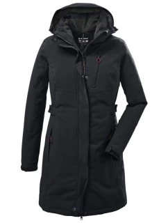 Dámská parka s kapucí Killtec KOW 165 36 černá nepromokavá větruodolná (37726/200)