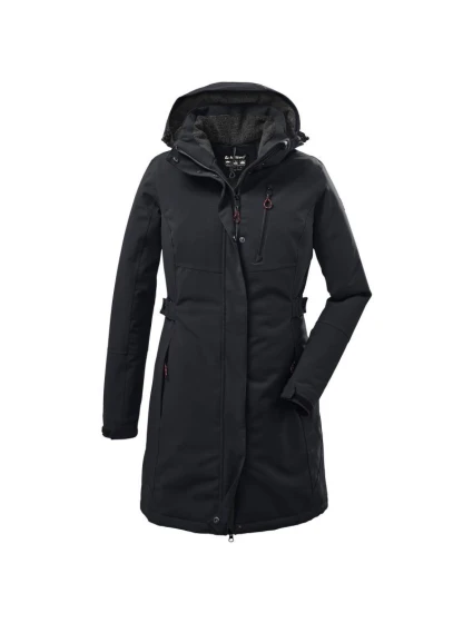 Dámská parka s kapucí Killtec KOW 165 36 černá nepromokavá větruodolná (37726/200)