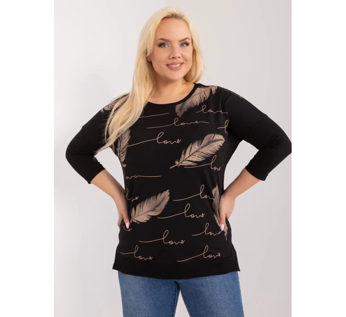 Bluzka RV BZ model 19658546 czarny - FPrice Bluzka RV BZ model 19658546 czarny - FPrice