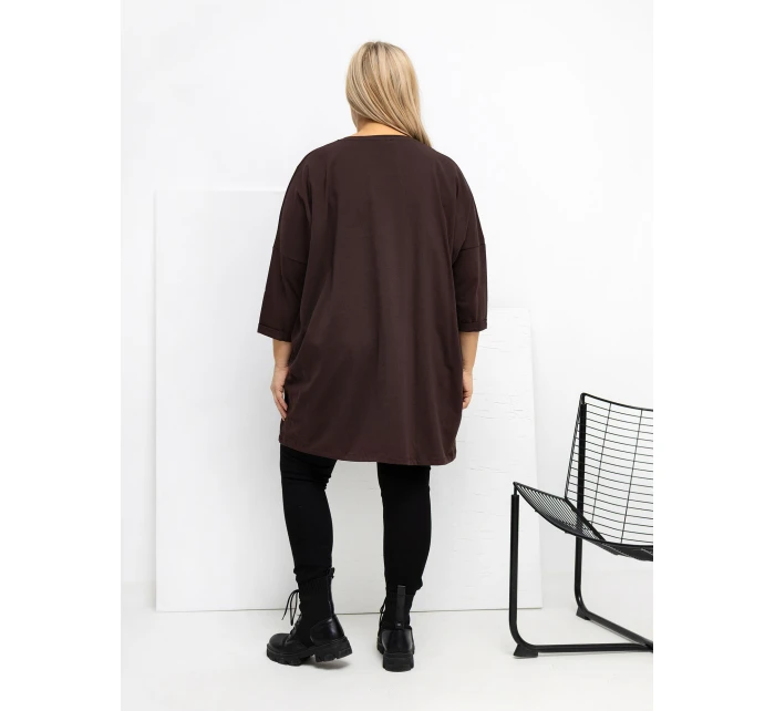 Bluzka RV BZ model 21818977 ciemny brązowy - FPrice Bluzka RV BZ model 21818977 ciemny brązowy - FPrice
