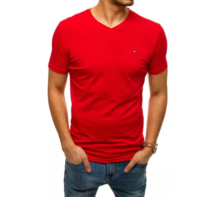 Červené pánské tričko bez potisku RX4464