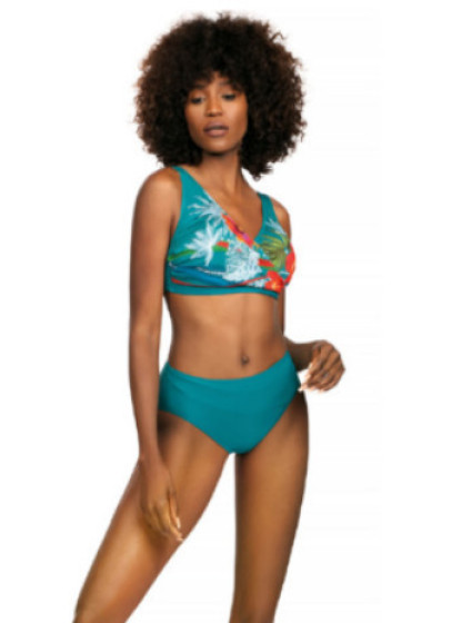 Dámské dvojdílné plavky Bali 8 model 18442868 zelená s květy - Self