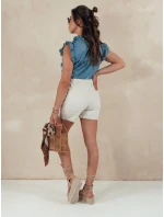 Dámské šortky BEACH beige Dstreet model 21977988 - FashionStreet