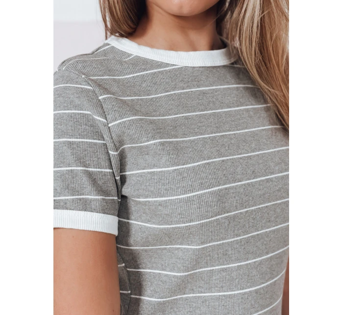 Dámské mini pruhované šaty FITLINES šedé FashionStreet EY2580