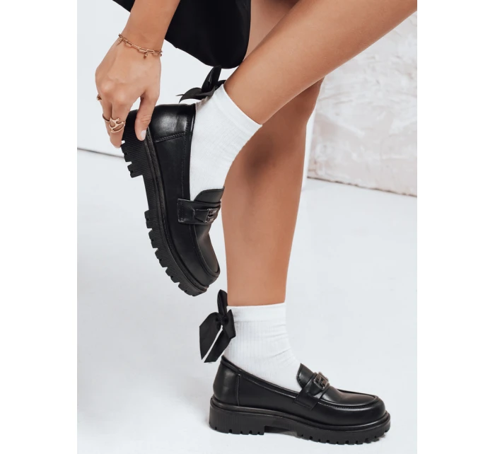Dámské černé mokasíny Dstreet ZY1127 Dámské černé mokasíny Dstreet ZY1127