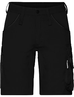 JN Pracovní elastické bermudy "Slim 02. black/black model 22532201 - Daiber