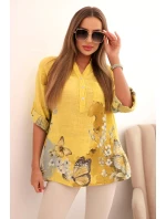 Dámská bavlněná košile na knoflík a kapsou kiwi Dámská bavlněná košile na knoflík a kapsou kiwi