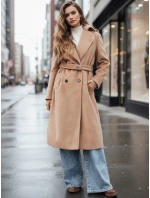 Dámský zimní kabát klasický velbloudí trenčkot FashionStreet NY0763z