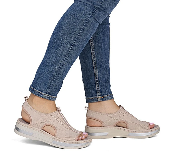 Dámské sandály na platformě růžové Rieker V59B5-31 Dámské sandály na platformě růžové Rieker V59B5-31