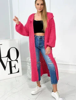 Svetr s mohérem ve stojatém límci fuchsie