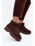 Dámské sněhule z pravé kůže vyhřívané kožíškem hnědé model 21714790 - Boto Dámské sněhule z pravé kůže vyhřívané kožíškem hnědé model 21714790 - Boto