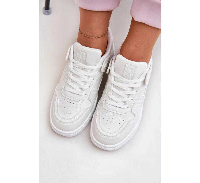 Dámské sportovní tenisky z eko kůže – bílé