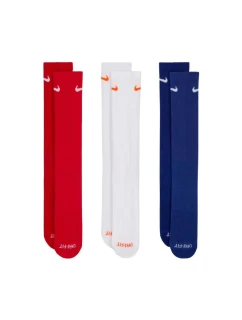 Ponožky Nike Everyday Plus Cushioned 3 páry červená, bílá, tmavě modrá SX6888 996