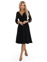 Elegantní midi šaty model 21961131 černé - numoco