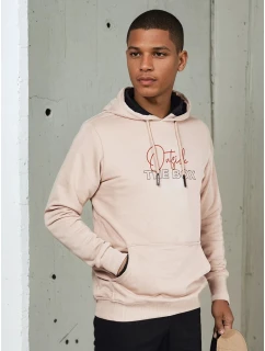 Pánská mikina s kapucí béžová FashionStreet BX5714