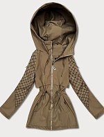Dámská khaki bunda s monogramem Goodlookin (KK60412-2#)