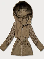 Dámská khaki bunda s monogramem Goodlookin (KK60412-2#)