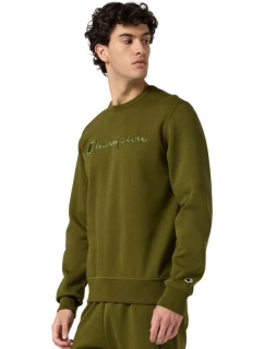 Pánská mikina Champion Crewneck Sweatshirt olive 220272 GS585 pánské