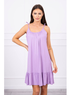 Šaty s tenkým páskem fialové