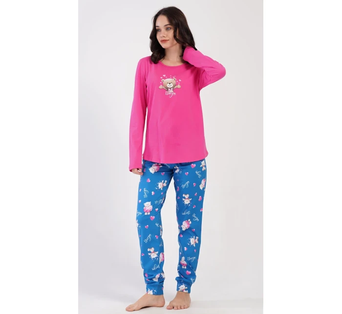 Dámské pyžamo dlouhé Méďa I love model 20848207 - Vienetta
