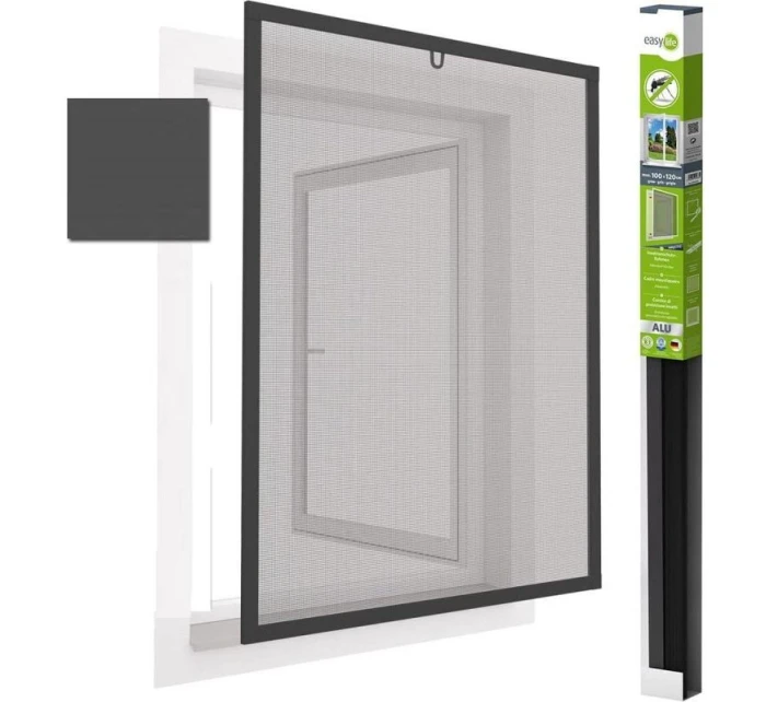 MOSKYTIÉRA DO OKNA ALU 100X120 ANTRACITOVÁ