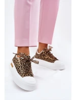 Dámské Tenisky Na Masivní Platformě S Ozdobným Šněrováním Leopardí Hnědé Zidora Dámské Tenisky Na Masivní Platformě S Ozdobným Šněrováním Leopardí Hnědé Zidora