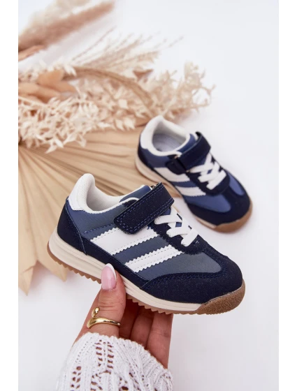Dětské tenisky Sportovní boty na suchý zip tmavě modré model 21700648 - Boto Dětské tenisky Sportovní boty na suchý zip tmavě modré model 21700648 - Boto