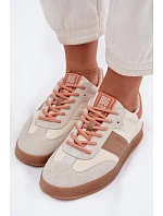 Kožené semišové dámské tenisky Big Star model 22042808 béžové - Big Star Shoes