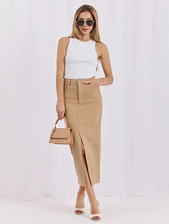 Spódnica HM SD model 22174380 camelowy - FPrice