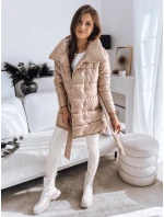 Dámský prošívaný kabát LONDON PREMIUM camel FashionStreet TY3346