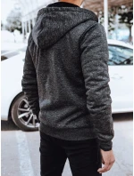 Pánská teplá mikina na zip tmavě šedá Dstreet BX5607 Pánská teplá mikina na zip tmavě šedá Dstreet BX5607