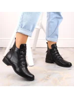 Ploché zateplené boty na podpatku Jezzi W JEZ412A černá Ploché zateplené boty na podpatku Jezzi W JEZ412A černá