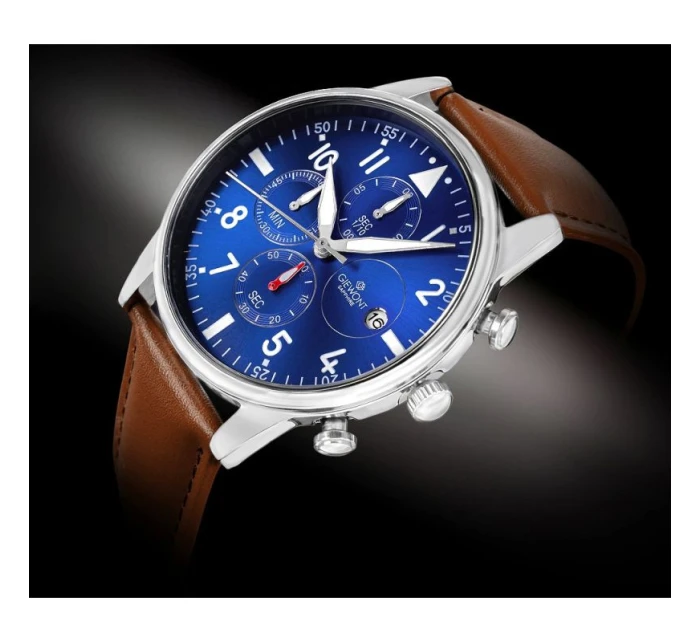 Pánské hodinky Giewont Chronograph Sapphire Brown and Blue GW5630-A6 Pánské hodinky Giewont Chronograph Sapphire Brown and Blue GW5630-A6