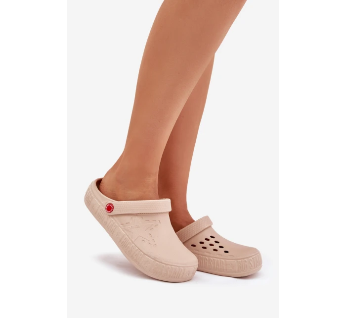 Dámské Lehké Pantofle Big Star II275008 Béžové Dámské Lehké Pantofle Big Star II275008 Béžové