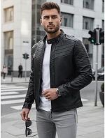 Pánská kožená bunda TX4243 černá - FashionStreet Pánská kožená bunda TX4243 černá - FashionStreet