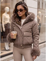 Dámská krátká zimní bunda s kožešinou Fango FashionStreet TY5997