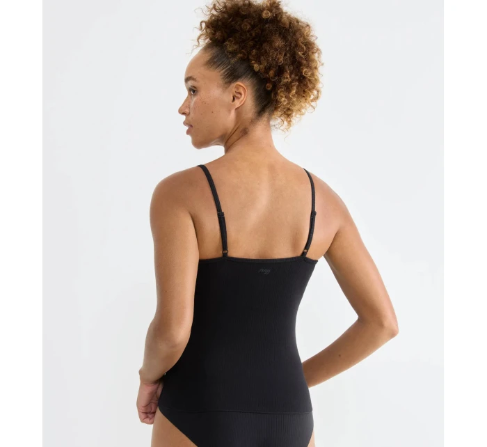 sloggi GO Ribbed Spaghetti Top - BLACK - SLOGGI BLACK - SLOGGI