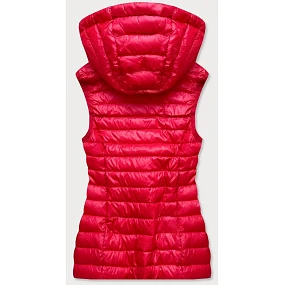 Červená prošívaná dámská vesta (B2721)