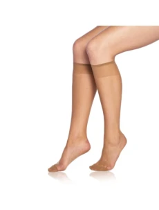 Silonkové podkolenky FLY KNEE HIGHS 15 DEN - BELLINDA - amber