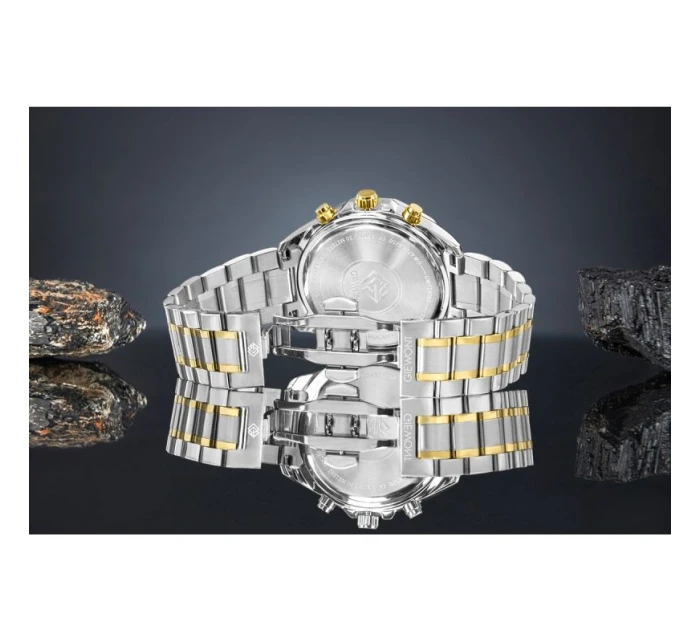 Pánské hodinky Giewont Chronograph Sapphire Silver Green GW7290-B7