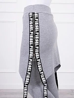 Kalhoty/oblek s nápisem selfie šedý