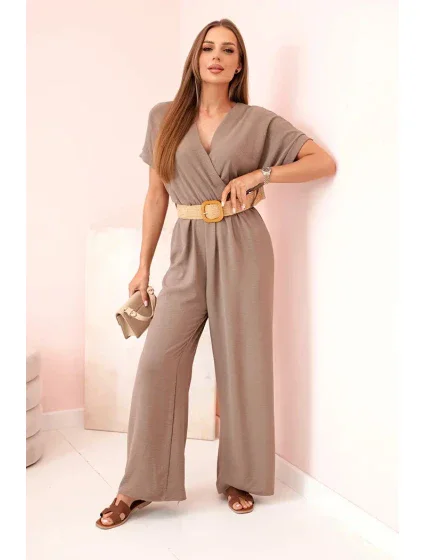 Kombinéza s ozdobným páskem v pase fango